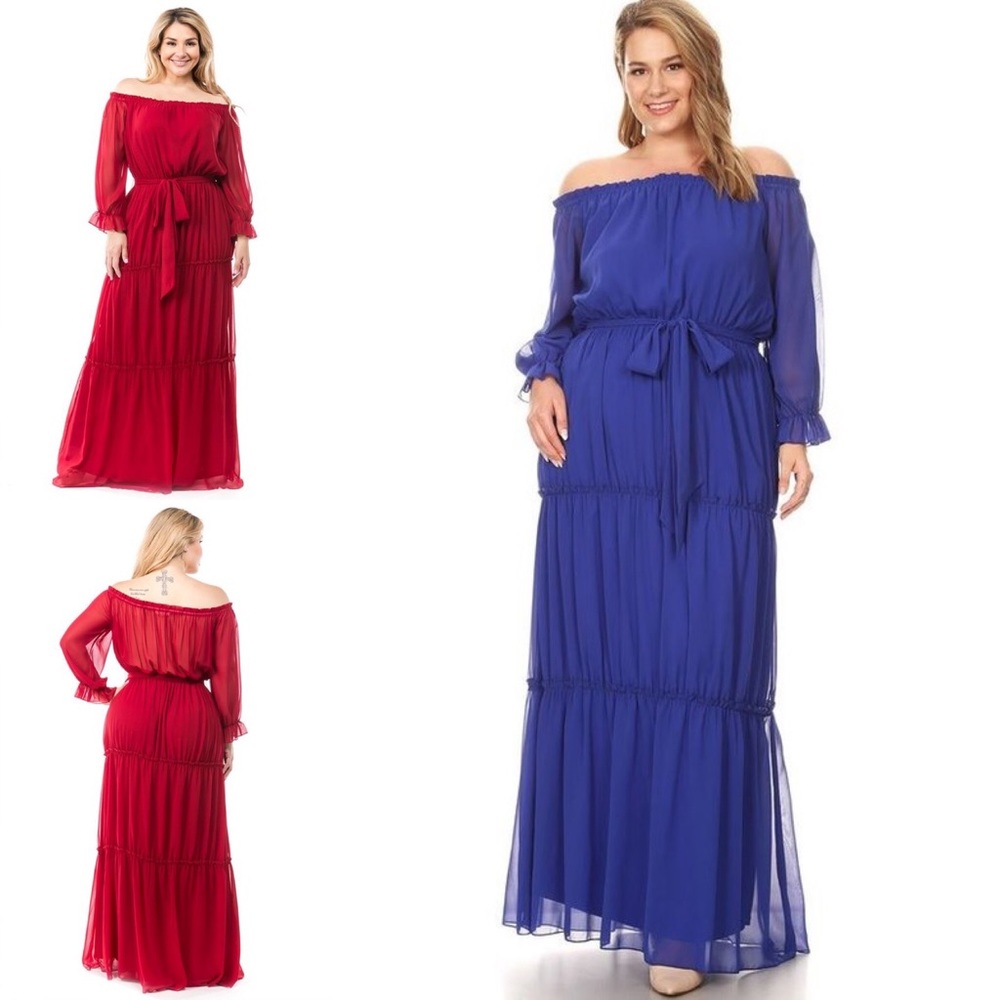 Royal Tiered Maxi Dress